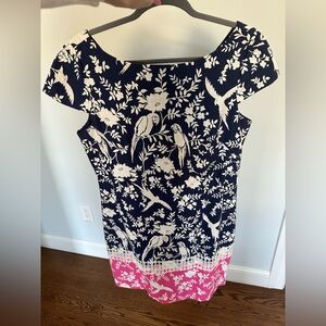 ELIZA J floral-contrast embroidered A-line Dress Size 10